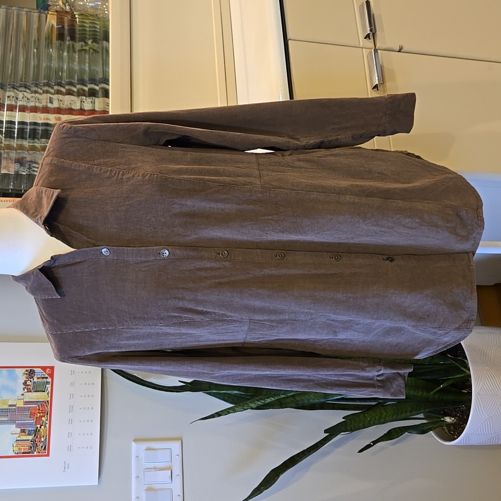 EUC Wms J Jill Taupe Corduroy Shirt Size XS